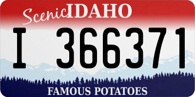 ID license plate I366371