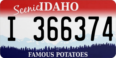 ID license plate I366374