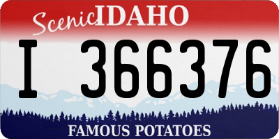 ID license plate I366376