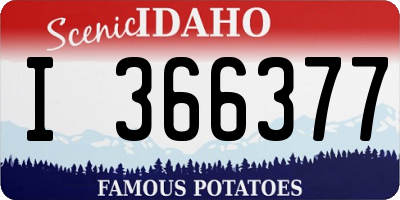 ID license plate I366377