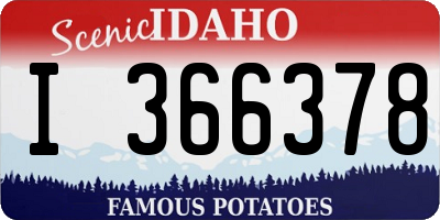 ID license plate I366378
