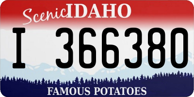 ID license plate I366380