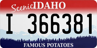 ID license plate I366381