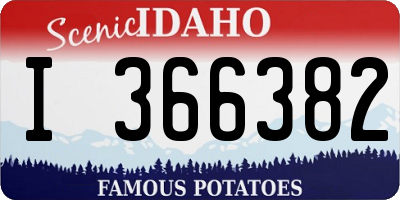 ID license plate I366382
