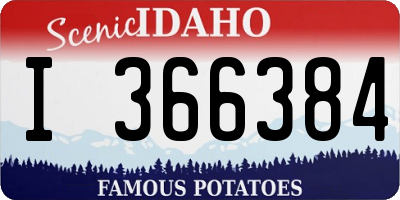 ID license plate I366384