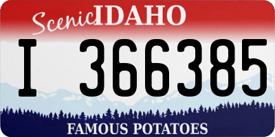 ID license plate I366385