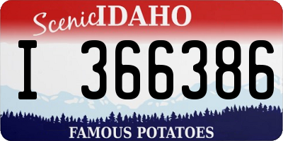 ID license plate I366386