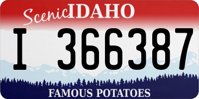 ID license plate I366387