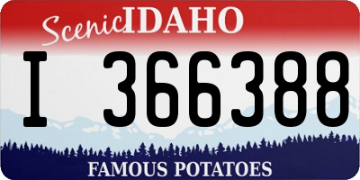 ID license plate I366388
