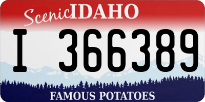 ID license plate I366389