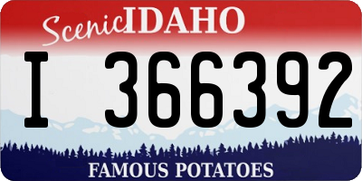 ID license plate I366392