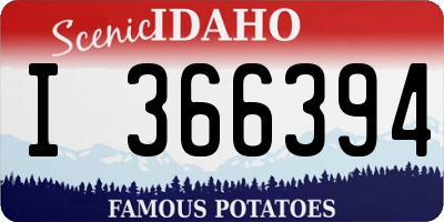 ID license plate I366394