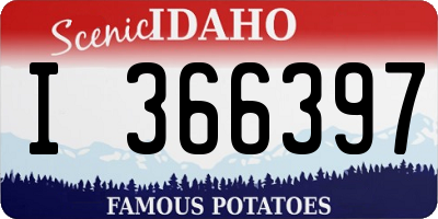 ID license plate I366397