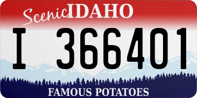 ID license plate I366401