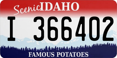 ID license plate I366402