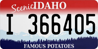 ID license plate I366405