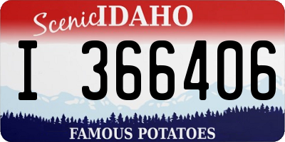 ID license plate I366406