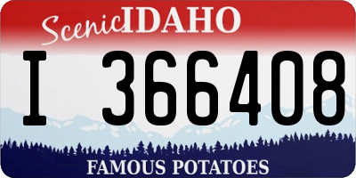 ID license plate I366408
