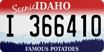 ID license plate I366410