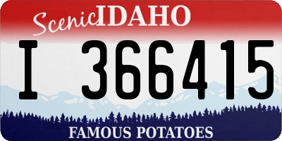 ID license plate I366415