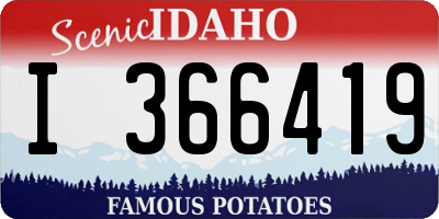 ID license plate I366419