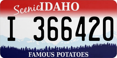 ID license plate I366420