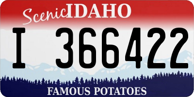 ID license plate I366422