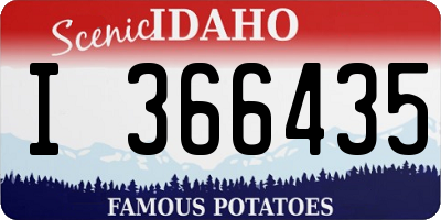 ID license plate I366435