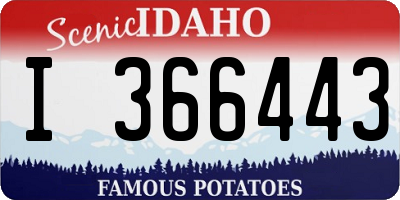 ID license plate I366443