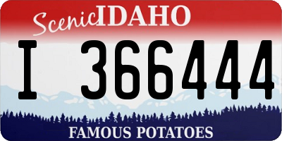 ID license plate I366444