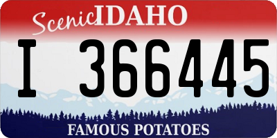 ID license plate I366445