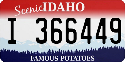 ID license plate I366449