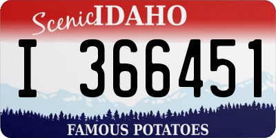 ID license plate I366451