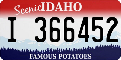 ID license plate I366452