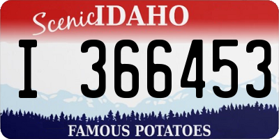 ID license plate I366453