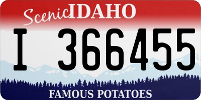 ID license plate I366455