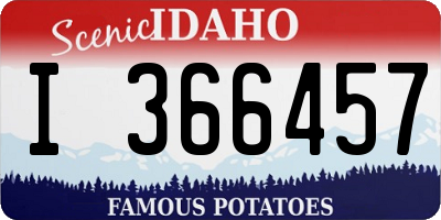 ID license plate I366457