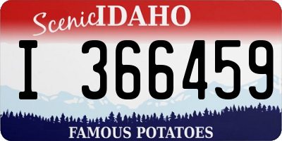 ID license plate I366459