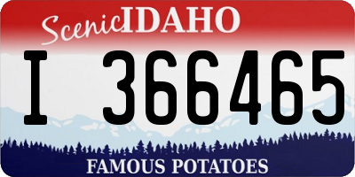 ID license plate I366465