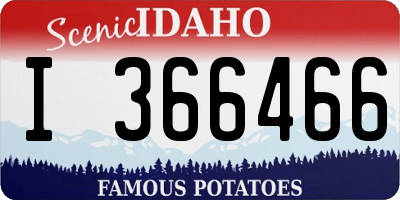 ID license plate I366466