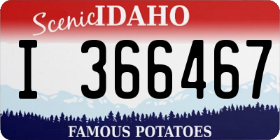 ID license plate I366467