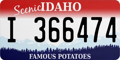 ID license plate I366474
