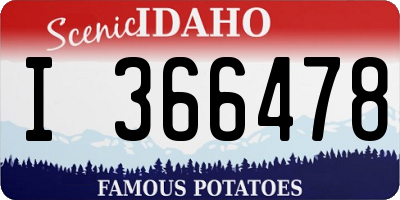 ID license plate I366478