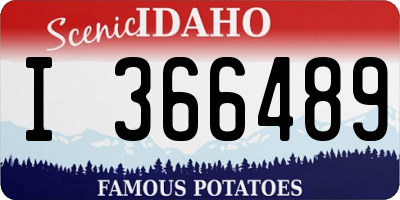 ID license plate I366489