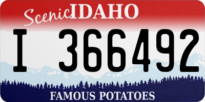 ID license plate I366492