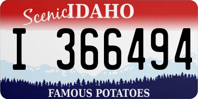 ID license plate I366494
