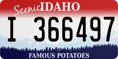 ID license plate I366497