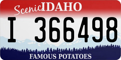 ID license plate I366498