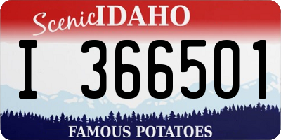 ID license plate I366501