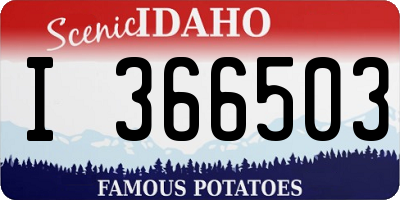 ID license plate I366503